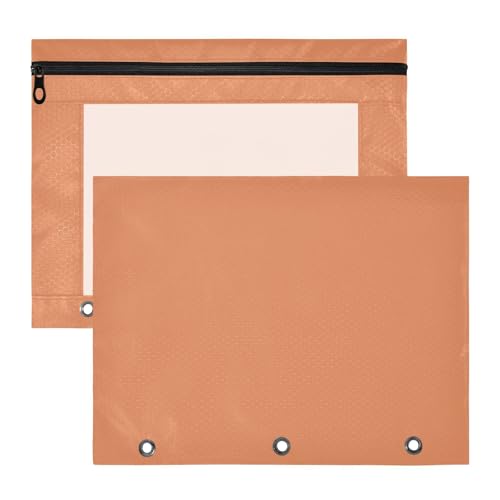 Federmäppchen mit 3 Löchern, Taschenordner für 3 Ringe, 2 Stück, Lehrer, Kunstbedarf, Aufbewahrung, Hellorange Federmäppchen mit 3 Löchern, Taschenordner für 3 Ringe, 2 Stück, Lehrer, Kunstbedarf, Aufbewahrung, Hellorange von EtherSpher