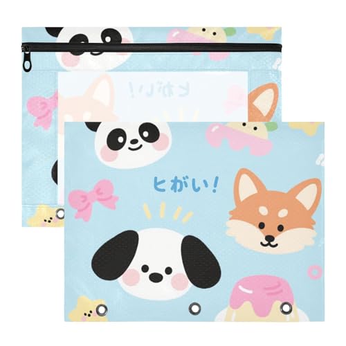 Federmäppchen mit glatten Reißverschlüssen, Kunststoff-Aktenordner für 3 Ringe, 2 Stück, Lehrer, Klassenzimmer, Zubehör, Cartoon, niedliches blaues Tier, Party Federmäppchen mit glatten Reißverschlüssen, Kunststoff-Aktenordner für 3 Ringe, 2 Stück, Lehrer, Klassenzimmer, Zubehör, Cartoon, niedliches blaues Tier, Party von EtherSpher