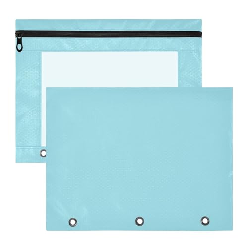 Federmäppchen mit glatten Reißverschlüssen, Kunststoff-Aktenordner für A4-Papier, Briefe, 2 Stück, für Lehrer, Schule, Studenten, Lehrerbedarf, Wathet von EtherSpher