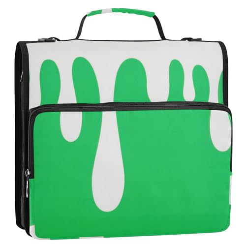 Green Ice Cream Ringbuch mit 3 Ringen, 3 Ringe, mit extra Taschen und Gurt, mehrere Taschen, tragbar, für Zuhause, Reisen, sichere Aufbewahrungstasche für Schule/Büro, Clip de Cremallera escolar Green Ice Cream Ringbuch mit 3 Ringen, 3 Ringe, mit extra Taschen und Gurt, mehrere Taschen, tragbar, für Zuhause, Reisen, sichere Aufbewahrungstasche für Schule/Büro, Clip de Cremallera escolar von EtherSpher