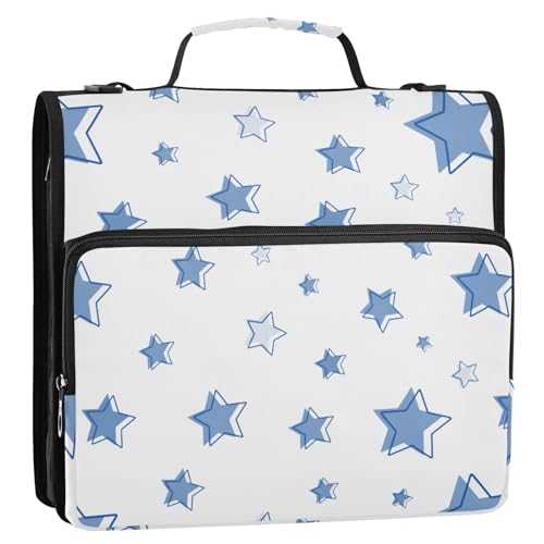 Handdraw Stars Ordner mit Klemmbrett und Klemmbrett, 1/2 Stück, 3 Ringe, 3,5 cm, Marineblau / Weiß Handdraw Stars Ordner mit Klemmbrett und Klemmbrett, 1/2 Stück, 3 Ringe, 3,5 cm, Marineblau / Weiß von EtherSpher