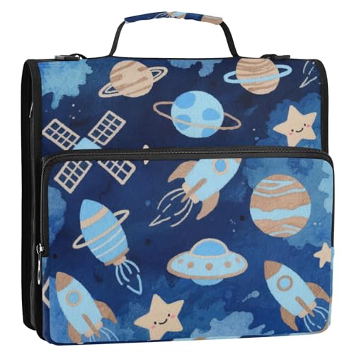 Lovely Blue Rockets Planet 3,8 cm 3 Ringe Schule Reißverschluss Ordner mit Griff inklusive Reißverschlusstasche Dokument Organizer Tasche für Büro Schule Carpeta con cremallera Lovely Blue Rockets Planet 3,8 cm 3 Ringe Schule Reißverschluss Ordner mit Griff inklusive Reißverschlusstasche Dokument Organizer Tasche für Büro Schule Carpeta con cremallera von EtherSpher