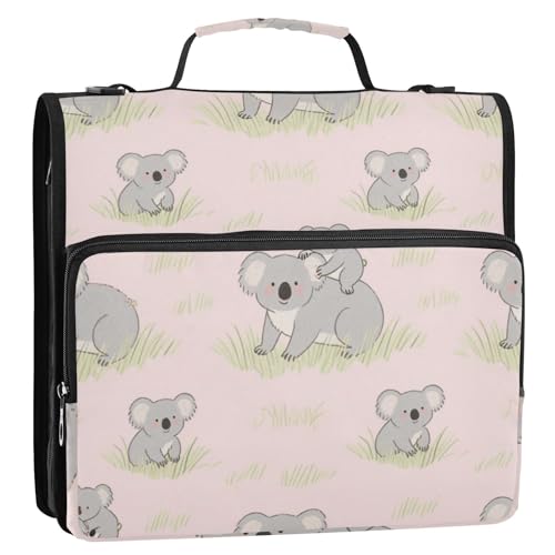 Lovely Koala und Baby Grey Pink 3 Ringe 3,8 cm Schule Reißverschluss Ordner mit Griff und abnehmbarem Schultergurt Laege Kapazität Reißverschluss-Portfolio für Büro Schule Organizadores de Carteras Lovely Koala und Baby Grey Pink 3 Ringe 3,8 cm Schule Reißverschluss Ordner mit Griff und abnehmbarem Schultergurt Laege Kapazität Reißverschluss-Portfolio für Büro Schule Organizadores de Carteras von EtherSpher