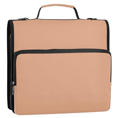 Ordner-Organizer mit 3 Ringen, Reißverschluss, 3,8 cm, orange-rosa, mit Schultergurt, mehrere Taschen, Dokumentenmappe, Organizer für Schule, Bolsa de Cremallera Ordner-Organizer mit 3 Ringen, Reißverschluss, 3,8 cm, orange-rosa, mit Schultergurt, mehrere Taschen, Dokumentenmappe, Organizer für Schule, Bolsa de Cremallera von EtherSpher