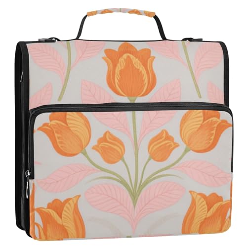 Ordnertasche mit 3 Ringen, 3,8 cm, Reißverschluss, mit Griff und abnehmbarem Schultergurt, mehrere Taschen, Schulordner, Organizer für Schule/Büro, Organizer von EtherSpher