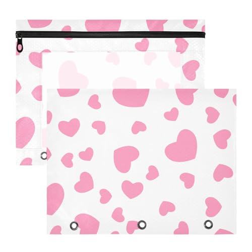 Ordnertaschen mit 3 verstärkten Ösen, Kunststoff-Aktenordner für A4-Papier, Briefe, 2 Stück, Lehrer, Schulanfang, Cartoon, niedlich, rot, Valentinsliebe Ordnertaschen mit 3 verstärkten Ösen, Kunststoff-Aktenordner für A4-Papier, Briefe, 2 Stück, Lehrer, Schulanfang, Cartoon, niedlich, rot, Valentinsliebe von EtherSpher