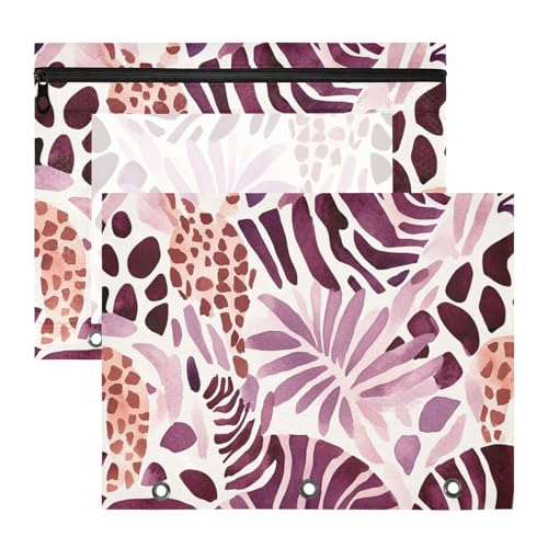 Ordnertaschen mit 3 verstärkten Ösen, Kunststoff-Aktenordner für A4-Papier, Briefe, 2 Stück, Studenten, Klassenzimmer, Tierhaut, Leopardenmuster, Punkte, Streifen Ordnertaschen mit 3 verstärkten Ösen, Kunststoff-Aktenordner für A4-Papier, Briefe, 2 Stück, Studenten, Klassenzimmer, Tierhaut, Leopardenmuster, Punkte, Streifen von EtherSpher