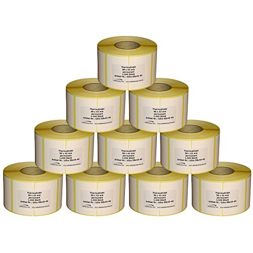 10.400 Thermoetiketten für Bizerba - 58 x 43 mm - Hülse 40 mm - permanent haftend von Etikettenshop-Thon