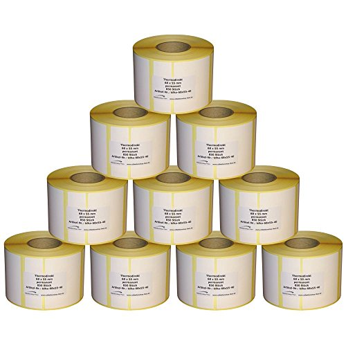 8.500 Thermoetiketten für Bizerba - 68 x 55 mm - Hülse 40 mm - permanent haftend 8.500 Thermoetiketten für Bizerba - 68 x 55 mm - Hülse 40 mm - permanent haftend von Etikettenshop Thon