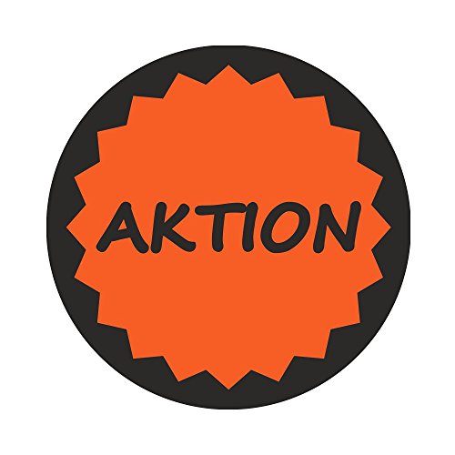 Aktionsetiketten "AKTION" mit Rand - Durchmesser 30 mm - Leuchtrot - 1.000 Stück (1) von Etikettenshop Thon