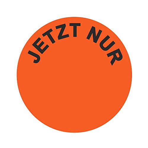 Aktionsetiketten "JETZT NUR" - Durchmesser 30 mm - Leuchtrot - 1.000 Stück (1) von Etikettenshop Thon