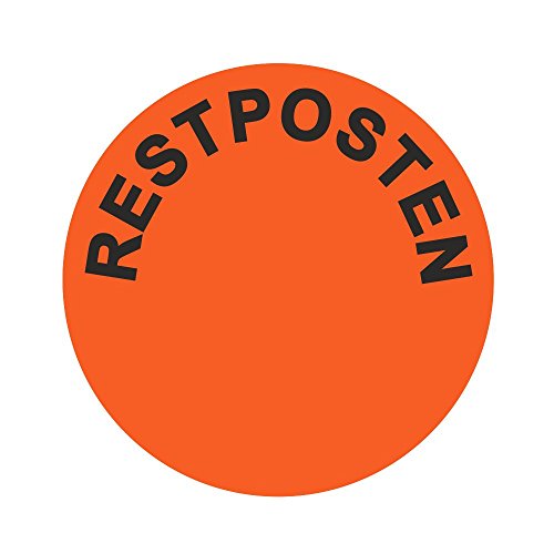 Aktionsetiketten "RESTPOSTEN" - Durchmesser 30 mm - Leuchtrot - 1.000 Stück (1) von simhoa
