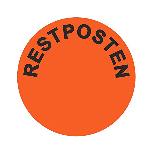 Aktionsetiketten "RESTPOSTEN" - Durchmesser 30 mm - Leuchtrot - 1.000 Stück (1) von Etikettenshop Thon