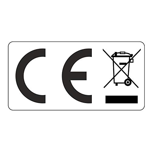 CE + WEEE Aufkleber PE-Folie - 30x15 mm (500) von Etikettenshop Thon