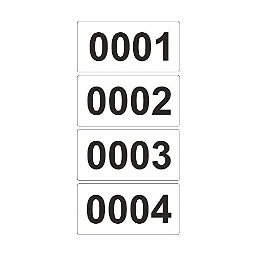 Etiketten/Aufkleber auf Rolle - fortlaufend nummeriert - 100 x 50 mm (1000) von simhoa