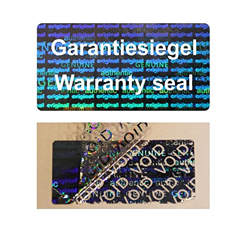 Hologramm VOID Sicherheitsetiketten "Garantiesiegel Warranty seal" auf Rolle - 30 x 15 mm - 1000 Stück (Weiß) von simhoa