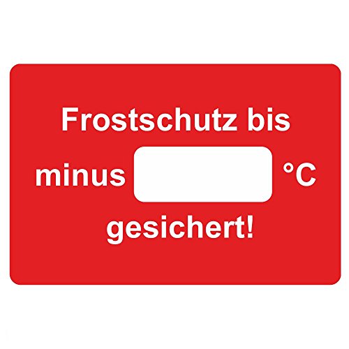 KFZ Serviceaufkleber/Inspektionsaufkleber 60 x 40 mm - 250 Stück - verschiedene Varianten (Frostschutz) von Etikettenshop-Thon