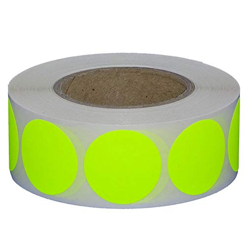 Markierungspunkte/Klebepunkte auf Rolle - Ø 30 mm - 1.000 Stück (Leuchtgelb) von simhoa