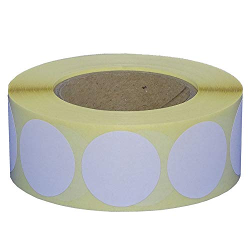 Markierungspunkte/Klebepunkte auf Rolle - Ø 30 mm - 1.000 Stück (Weiß, permanent haftend) von simhoa