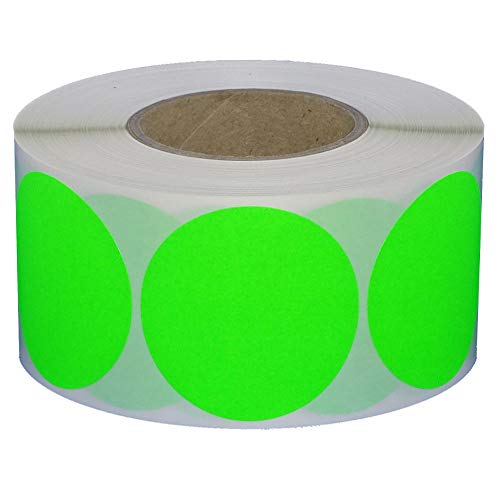 Markierungspunkte Klebepunkte auf Rolle/Durchmesser 100 mm / 500 Stück (Leuchtgrün) von Etikettenshop-Thon