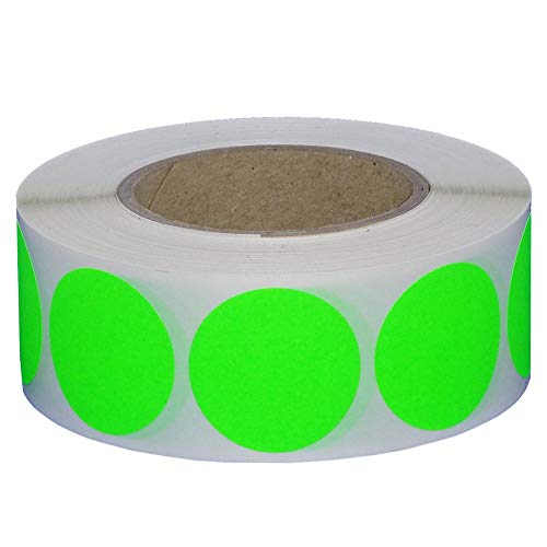 Markierungspunkte Klebepunkte auf Rolle/Durchmesser 40 mm / 1.000 Stück (Leuchtgrün) von simhoa