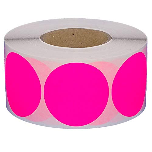 Markierungspunkte Klebepunkte auf Rolle/Durchmesser 60 mm / 1.000 Stück (Leuchtpink) von simhoa