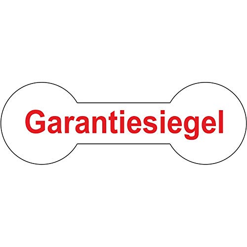 SECURITY WHITE PE - Sicherheitsetiketten "Garantiesiegel" auf Rolle - 60 x 20 mm (Rot - 100 Stück) von Etikettenshop Thon