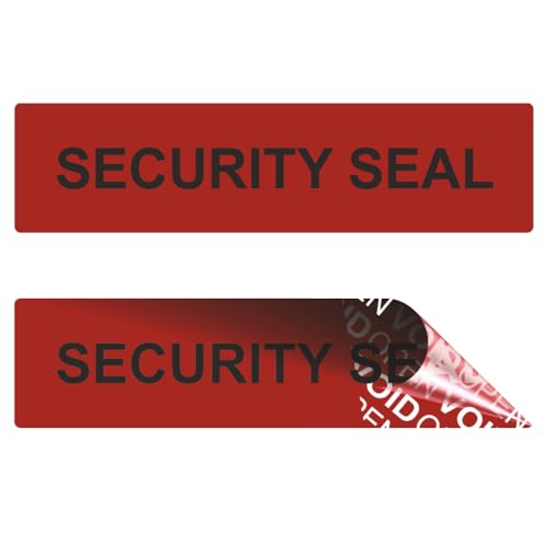 VOID OPEN Siegel - rückstandsfreie Sicherheitsetiketten "SECURITY SEAL" auf Rolle - 80 x 20 mm - rot (1000) von Etikettenshop-Thon