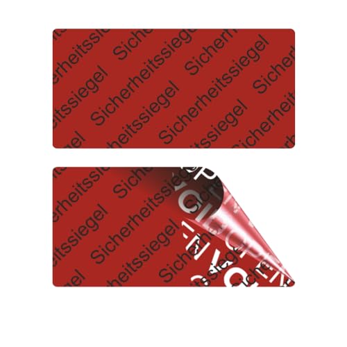 VOID OPEN Siegel - rückstandsfreie Sicherheitsetiketten "Sicherheitssiegel" auf Rolle - 40 x 20 mm - rot (100) von Etikettenshop Thon
