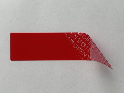 VOID OPEN Siegel - rückstandsfreie Sicherheitsetiketten auf Rolle - 80 x 20 mm - rot (100) von Etikettenshop-Thon