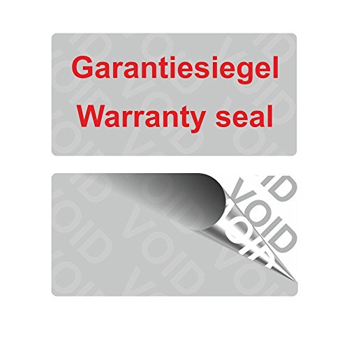 VOID Sicherheitsetiketten "Garantiesiegel Warranty seal" auf Rolle - 28 x 14 mm - 1000 Stück - silber von simhoa