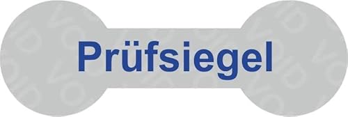 VOID Sicherheitsetiketten "Prüfsiegel" auf Rolle - 60 x 20 mm (Blau - 500 Stück) von Etikettenshop Thon