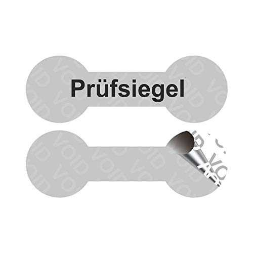 VOID Sicherheitsetiketten "Prüfsiegel" auf Rolle - 60 x 20 mm (Schwarz - 1000 Stück) von Etikettenshop Thon