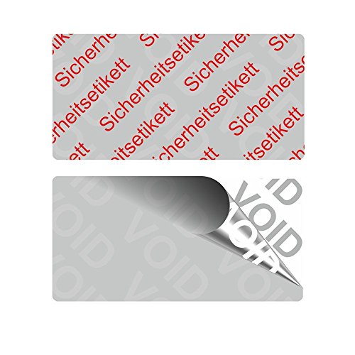 VOID Sicherheitsetiketten "Sicherheitsetikett" auf Rolle - 28 x 14 mm - 1000 Stück - silber VOID Sicherheitsetiketten "Sicherheitsetikett" auf Rolle - 28 x 14 mm - 1000 Stück - silber von Etikettenshop Thon