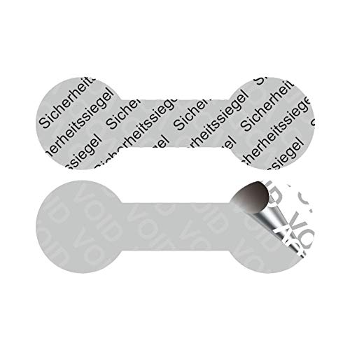 VOID Sicherheitsetiketten "Sicherheitssiegel Sicherheitssiegel" auf Rolle - 60 x 20 mm (Schwarz - 100 Stück) von simhoa