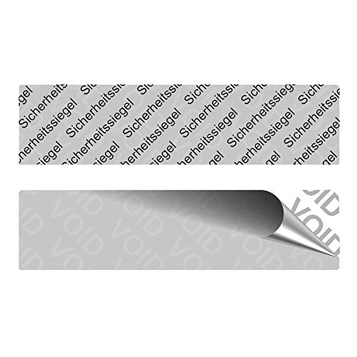 VOID Sicherheitsetiketten "Sicherheitssiegel" auf Rolle - 80 x 20 mm - Schwarz (100) von Etikettenshop Thon