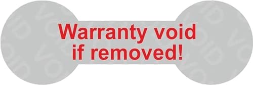 VOID Sicherheitsetiketten"Warranty void if removed!" auf Rolle - 60 x 20 mm (Rot - 100 Stück) von simhoa