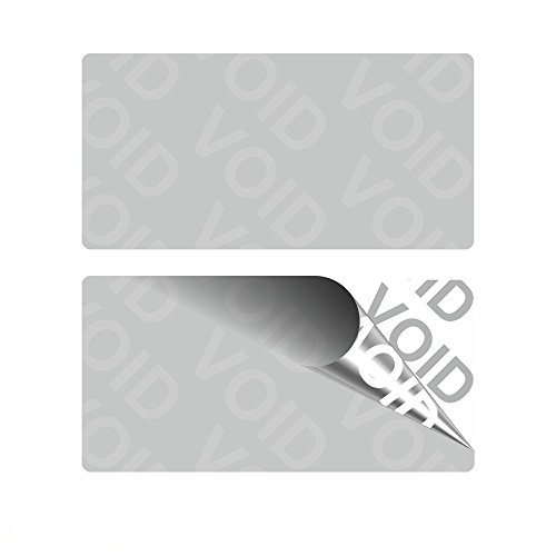 VOID Sicherheitsetiketten auf Rolle - 40 x 20 mm - 1000 Stück - silber von Etikettenshop Thon