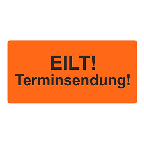 Warnetiketten/Versandetiketten "EILT! Terminsendung" auf Rolle - 100 x 50 mm - 500 Stück von Etikettenshop Thon