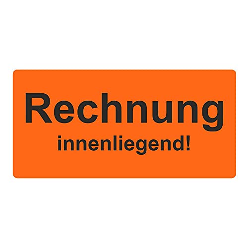 Warnetiketten/Versandetiketten "Rechnung innenliegend" auf Rolle - 30 x 62 mm - 1.000 Stück von Etikettenshop Thon