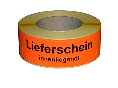 Warnetiketten / Versandetiketten "Lieferschein innenliegend" auf Rolle - 50 x 150 mm - 500 Stück von Etikettenshop Thon