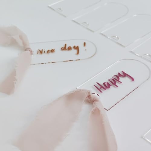 Klare Acryl Hochzeit Platzkarten Sitzkarte Personalisierte Name Ornamente für Hochzeitsempfang und Veranstaltungen Party Jahrestage Baby Dusche (Style1-10pcs) von Etncy Life