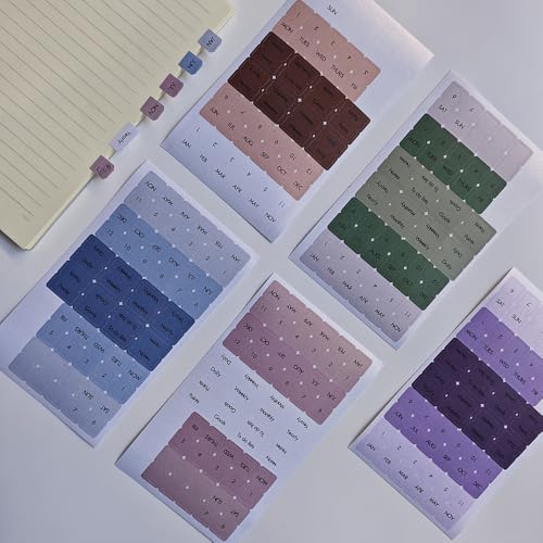 Monat Tabs, Planer Tabs, Kalender Monatliche Tabs Aufkleber Designer Zubehör Monatliche Tabs Planer Aufkleber für Office Planer Organisationen (Mountain) von Etncy Life