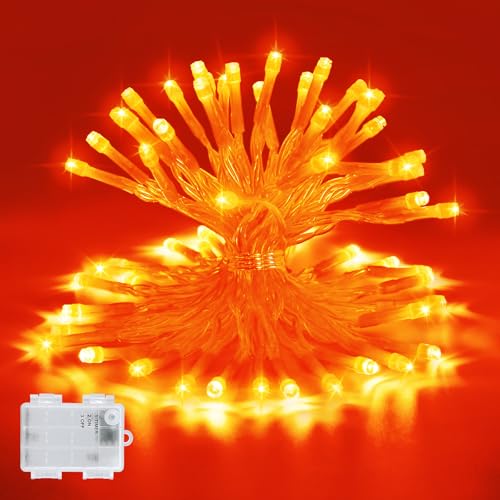 Etopgo Orange Halloween Lichterkette, 3M 30LED Herbst Lichterkette Batterie mit Timer, IP65 Wasserdicht herbst dekoration für Innen Außen, Halloween, Party, Garten Etopgo Orange Halloween Lichterkette, 3M 30LED Herbst Lichterkette Batterie mit Timer, IP65 Wasserdicht herbst dekoration für Innen Außen, Halloween, Party, Garten von Etopgo