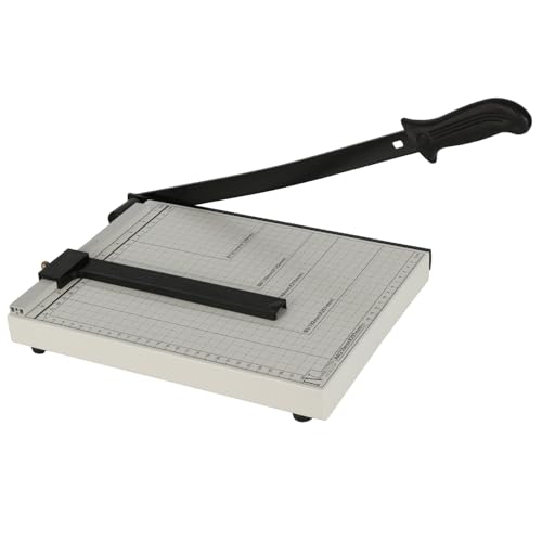 A4 Papierschneider mit Metallbasis, Guillotine Schneidemaschine für 12 Blatt Kompatibel mit A4 A5 B5 B6 B7 Papier A4 Papierschneider mit Metallbasis, Guillotine Schneidemaschine für 12 Blatt Kompatibel mit A4 A5 B5 B6 B7 Papier von Etrexonline