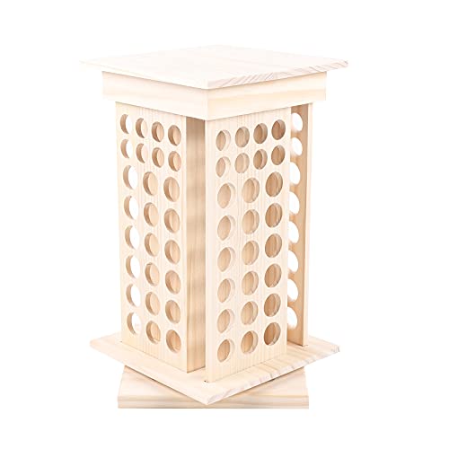 Etrhdfyts Drehbarer Ätherisches Öl Display Ständer, Aufbewahrungsbox aus Holz mit 104 Löcher 4 Seiten, Nagellack Organizer Aromatherapie Öle Gestell Halter Anzeige für Trägeröl, Duftöle, Parfüm Etrhdfyts Drehbarer Ätherisches Öl Display Ständer, Aufbewahrungsbox aus Holz mit 104 Löcher 4 Seiten, Nagellack Organizer Aromatherapie Öle Gestell Halter Anzeige für Trägeröl, Duftöle, Parfüm von Etrhdfyts