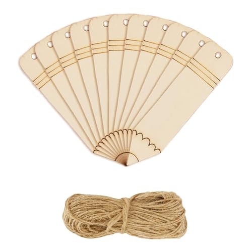 Etyrerre 100 Stück Lesezeichen aus Holz, blanko, zum Basteln mit Seilen und Löchern für Liebhaber und Handwerker, als Geschenk für Büro und Schule von Etyrerre