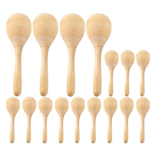 Etyrerre 12 Stück Maracas aus unbehandeltem Holz, Rumba, Shaker, Rassel, Orff, Musikinstrument, für Erwachsene, Kinder Etyrerre 12 Stück Maracas aus unbehandeltem Holz, Rumba, Shaker, Rassel, Orff, Musikinstrument, für Erwachsene, Kinder von Etyrerre