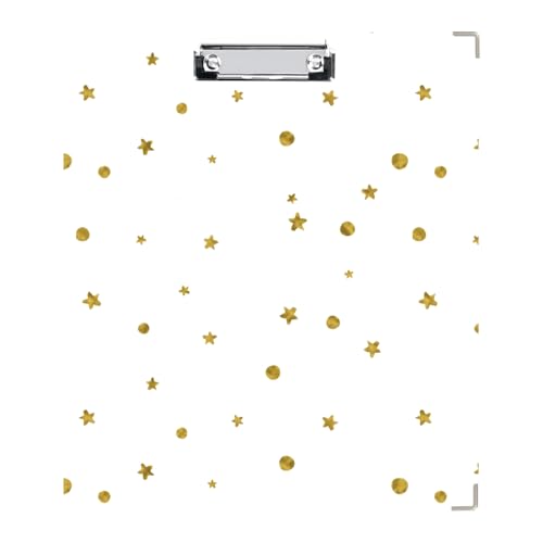 Etzul 3-Ringbuch mit Klemmbrett – Weiß mit goldenen Punkten & Sternen Design, inklusive Trennwänden, Aktenbeutel & Rückenschild – glamourös und funktional für jede Einrichtung Etzul 3-Ringbuch mit Klemmbrett – Weiß mit goldenen Punkten & Sternen Design, inklusive Trennwänden, Aktenbeutel & Rückenschild – glamourös und funktional für jede Einrichtung von Etzul