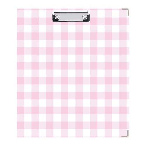 Etzul Ringbuch mit 3 Ringen, mit Klemmbrett, rosa-weißes Raster-Design, inklusive Trennwänden, Aktenbeutel und Rückenschild, ideal für Studenten und Profis Etzul Ringbuch mit 3 Ringen, mit Klemmbrett, rosa-weißes Raster-Design, inklusive Trennwänden, Aktenbeutel und Rückenschild, ideal für Studenten und Profis von Etzul
